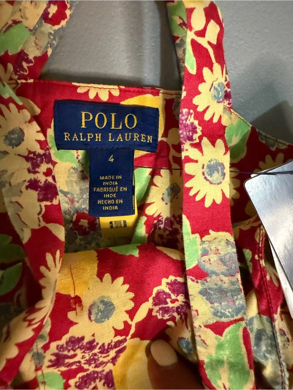 Polo Ralph Lauren Y2K Floral Lemon Print Dress Girls Size 4 NWT
